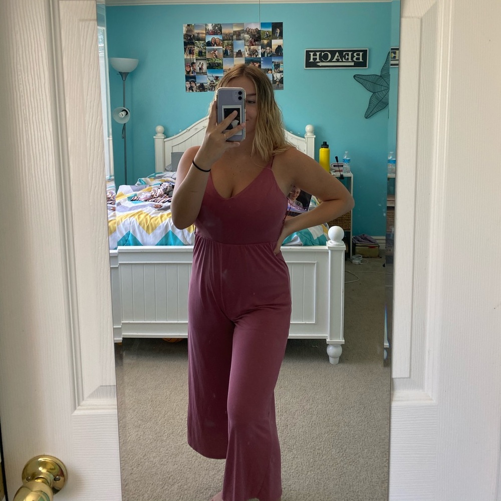 Dark pink jumpsuit